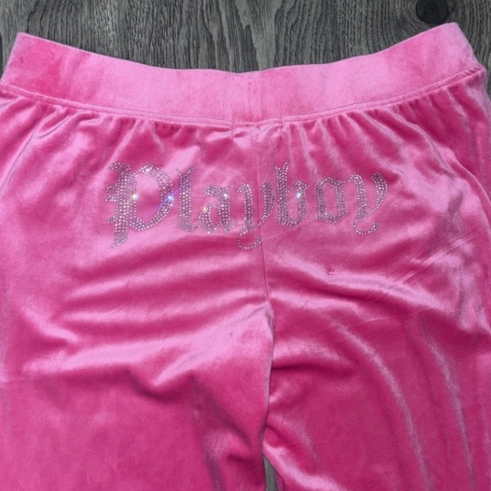 PlayBoy Velour Women's Flare SweatPants XL - Picture 5 of 9